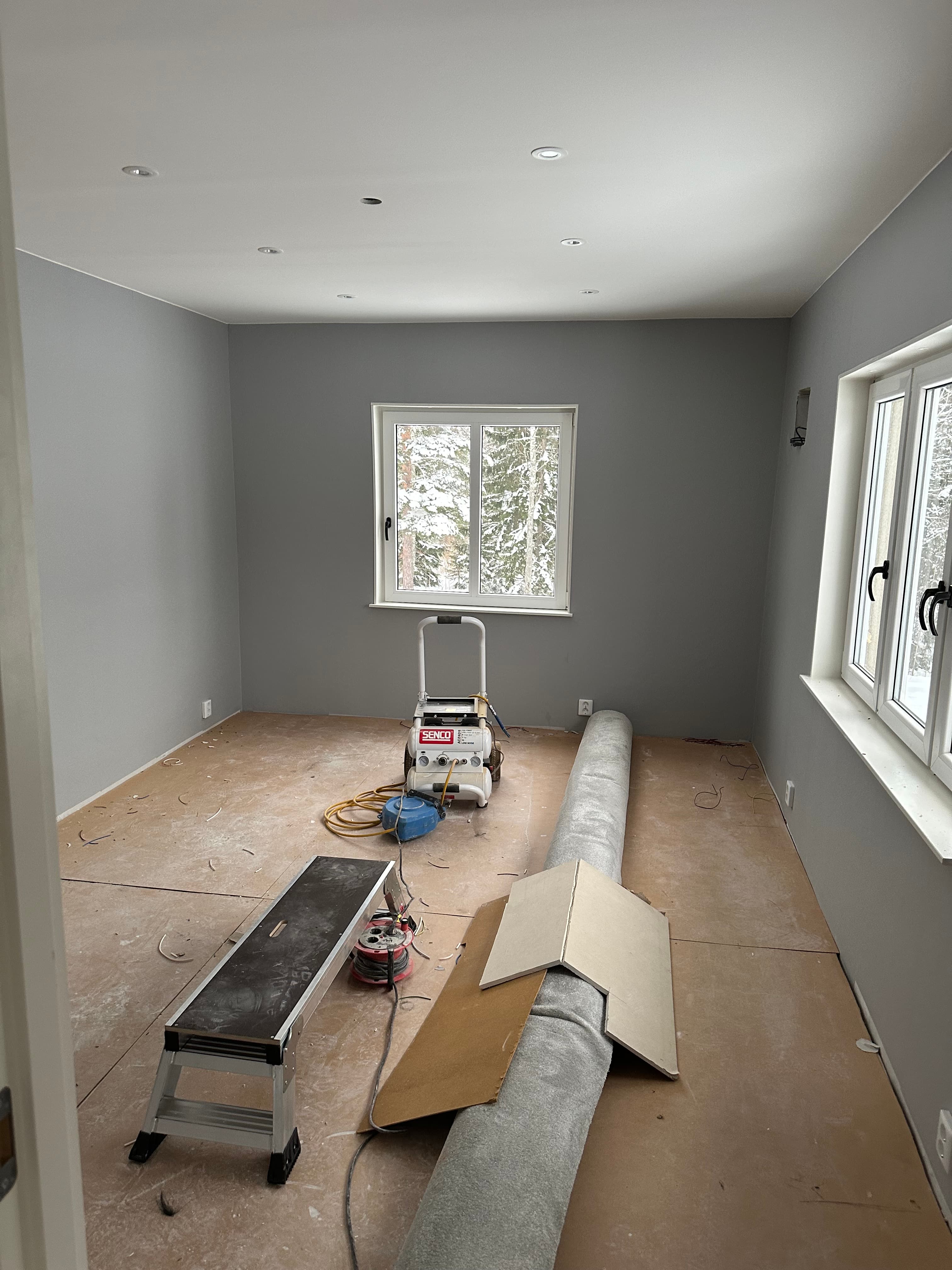 Färdigt rum med ren finish